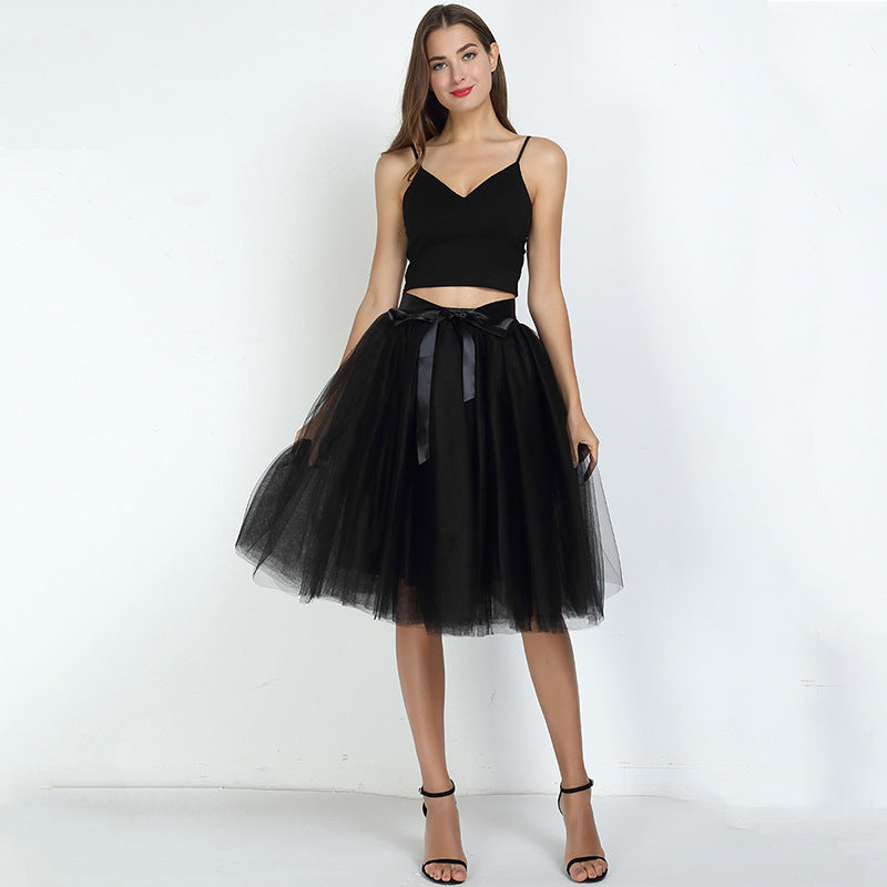 Layered Tutu Tulle Womens High Waist Skirts