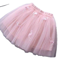 Girls Skirts Mesh Pleated Princess Dress