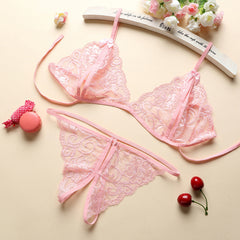 Women Lace Tulle Lingerie Set