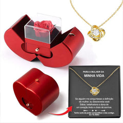 Fashion Jewelry Box Red Apple Christmas Gift Necklace