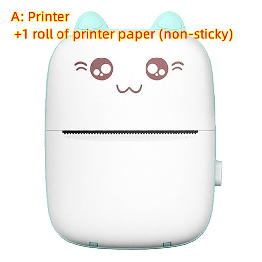 Cat-Shaped Mini Photo Printer for Android and iOS – Your Pocket-Sized Sticker Studio!