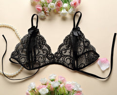 Women Lace Tulle Lingerie Set