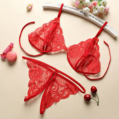 Women Lace Tulle Lingerie Set