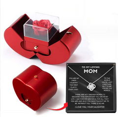 Fashion Jewelry Box Red Apple Christmas Gift Necklace