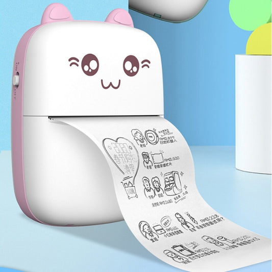 Cat-Shaped Mini Photo Printer for Android and iOS – Your Pocket-Sized Sticker Studio!