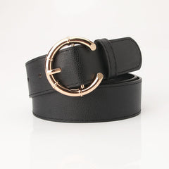 Women's Belt Alloy Pin Buckle C- Shaped Buckle Head Belt