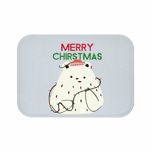 Polar Bear & Christmas Lights Bath Mat Home Accents