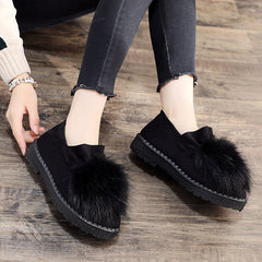 Womens Cotton Fleece Winter Beanie Shoes