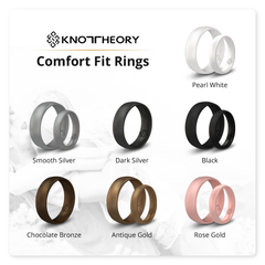 Pearl White Breathable Silicone Ring For Men and Women