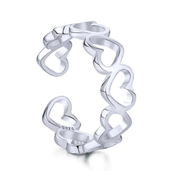 SILVER INFINITY HEART Ring 925 Sterling Silver Ring