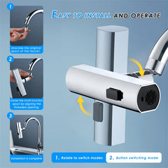 Kitchen Faucet Waterfall Outlet Splash Proof Universal Rotating Bubbler